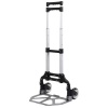 Compact Adjustable Folding Hand Trolley 80kg Capacity Black