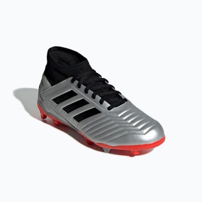 Photo of adidas Junior Predator 19.3 Firm Ground Soccer Boots - Silver/Black