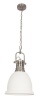 Bright Star Lighting Satin Chrome Metal Pendant with Sand White Metal Cover Photo