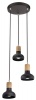 Bright Star Lighting Black Metal with Wood Finish Photo