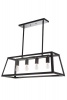 Bright Star Lighting Rectangle Metal Pendant with Glass Sides Photo