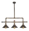 Bright Star Lighting Copper Coloured Pendants on a Bar with Shades Photo