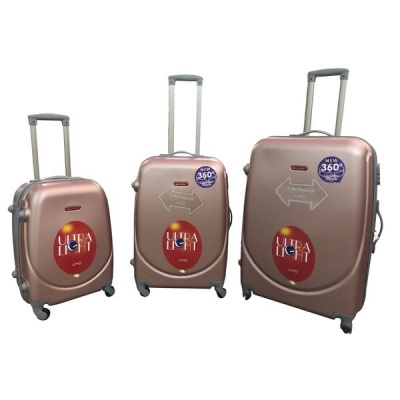 Photo of 3 Piece Lightweight Luggage Set - Rose Gold