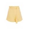 Quiz Ladies Sam Faiers Yellow Paperbag Shorts - Light Yellow Photo