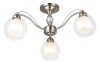 3 Light Satin Chrome Chandelier with Clear and Frosted Glasses 3 Light Satin Chrome Chandelier with Clear and Frosted Glasses Photo
