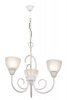 3 Light French White Chandelier with Alabaster Glass Photo