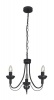 3 Light Simple Black Chandelier Photo