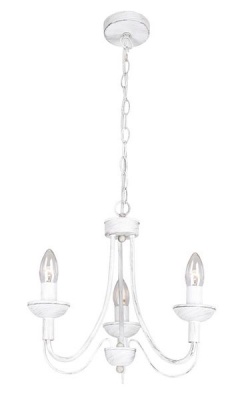 Photo of Bright Star Lighting 3 Light Simple Fossil White Chandelier