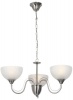 3 Light Satin Chrome Chandelier with Alabaster Glass 3 Light Satin Chrome Chandelier with Alabaster Glass Photo