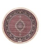Apadana M-Tabriz Soft Red with Blue Border Round Photo