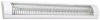 2 Foot White Flush Mount Slim Line Fluorescent Fitting with Silver Grid Photo