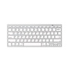 Ultra-slim Bluetooth Wireless Keyboard | Silver & White Photo
