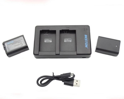 Photo of Sony Beston USB Dual Charger and 2 Battery Kit for NP-FW50