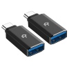 JETech Rankie Adapter USB C Hi-Speed USB Type-C to USB-A 3.0 2-Pack Black Photo