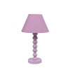 Pink Wash Wooden Bedside Lamp with Pink Polycotton Lamp Shade Photo