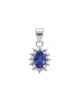 Miss Jewels- Natural Tanzanite and Diamond Pendant in Sterling Silver Photo