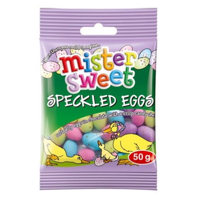 Bulk Pack 15x Mister Sweet Speckled Eggs Packet 50g Each