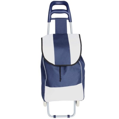 Photo of Shopping Lightweight Aluminium Trolley - Navy Blue and White