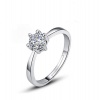 925 Sterling Silver Classic Six Claw Ring Photo