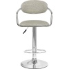 Rattan Bar Stool with Handles - Beige Photo