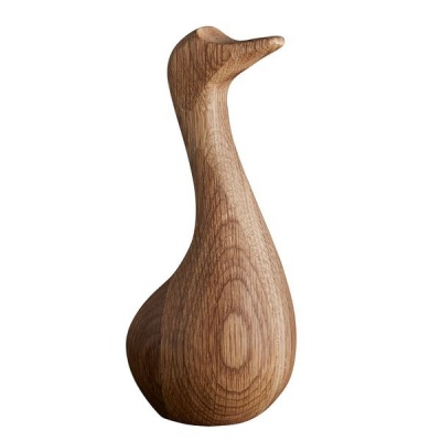 VAGNBYS Decorative Wooden Sculpture The Ugly Duckling Oak 15cm