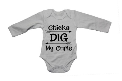 Photo of BuyAbility Chicks Dig My Curls - LS - Baby Grow