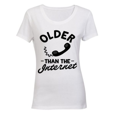 Photo of Older Than The Internet! - Ladies - T-Shirt - White