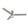Eurolux 54' Industrial Fan With 3 Steel Blades 1 Light Kit Stainless Steel Photo