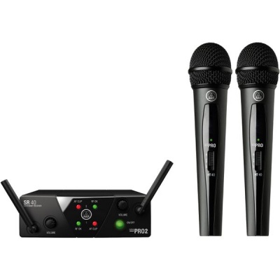 Photo of AKG WMS40 MINI Dual Handheld Cordless Microphone System ISM 2/3