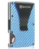 Blue Minimalist Wallet - Card Holder RFID Blocking - Carbon Fiber Photo