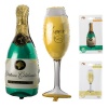 Bulk Pack x 4 Champagne Helium Foil Balloons Photo