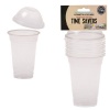 Bulk Pack 4 X Picnic Cups With Dome Lid Clear 10 piecess Per pack Photo