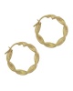 Miss Jewels- 9K Yellow Gold 15mm Line Twist Hoop Earrings Photo