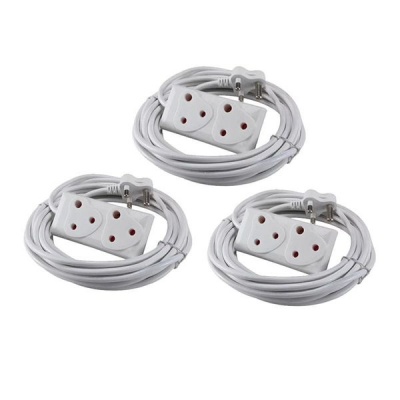 10m Extension Cord With A Two Way Multi Plug Extension Lead Bulk 3 Pack