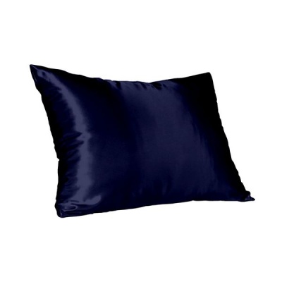 Photo of Navy Satin Pillow Slip - Standard