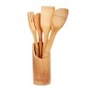 5 piecess Bamboo Kitchen Cooking Tools Utensils Set Spatulas Spoons Photo