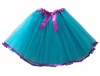 Kids Tutu Skirt combo- Blue with Purple ribbon trim Photo