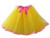 Kids Tutu Skirt combo- Yellow with Pink ribbon trim Photo