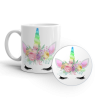 MugNolia Colourful Unicorn Mug & Coaster Set Photo
