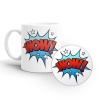 MugNolia Comic Word Wow! Mug & Coaster Set Photo