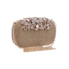 Women Evening Clutch Bag Crystal Rhinestone Flower Wedding Bridal Purse Photo