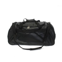 Classic PU Leather Duffel Bag With Shoulder Strap Black