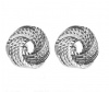 Round Swirl Classical Style Cufflinks For Men - Silver Photo