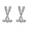 Cross Clubs Classical Style Cufflinks For Men - Silver Photo