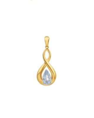 Photo of Miss Jewels - 0.50ctw Natural Topaz Infinity Pendant in 9k Yellow Gold