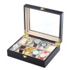 10 Grids Watch Box - Black Photo