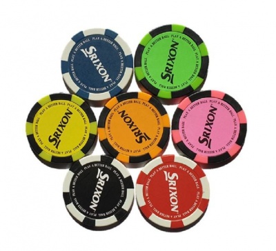 Photo of 7 x Srixon Poker Chip Ball Markers - Assorted Colours