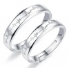Hot Bursts Simple Wave Design Adjustable Couple Ring Set Men & Women Photo