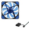DIY 12cm Neon Clear PC Computer Case Cooling Fan Mod with LED Lights-Red Photo