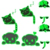 Wall Sticker 6 Set Luminous Animals Photo